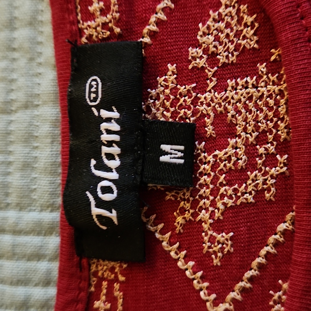 Tolani Red Embroidered Top - Picture 3 of 3